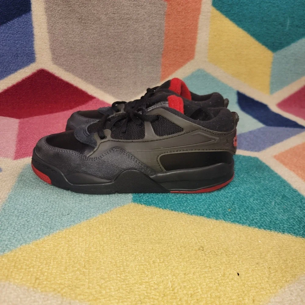 Jordan Stadium‎ 90 Kids Shoes Black Anthracite Red FQ7936-060 Size 12C